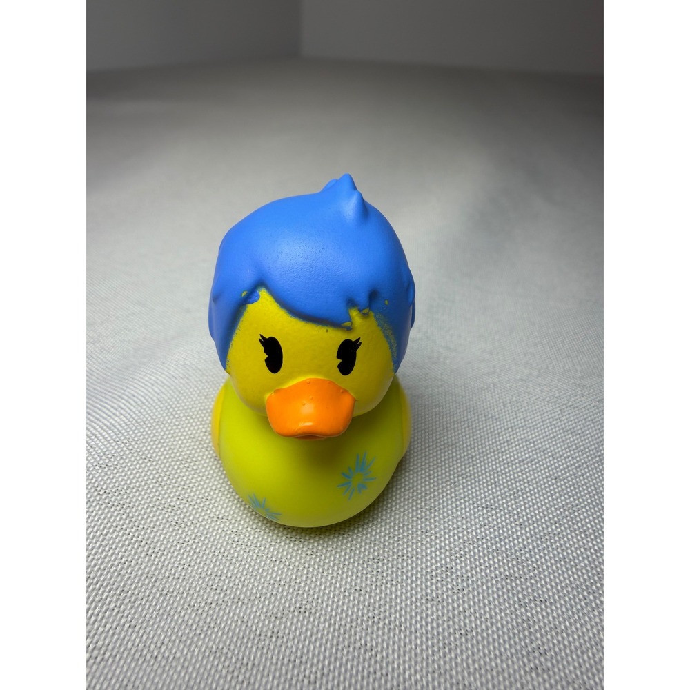 Disney Inside Out Joy Rubber Duck Figure Yellow Blue Pixar Movie Collectible 2"
